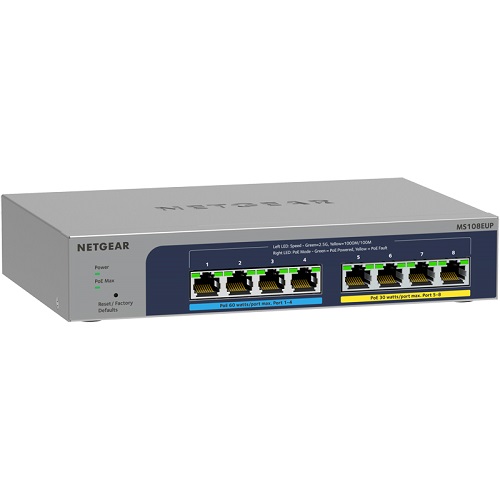 NETGEAR MS108EUP-100JPS [PoE++対応 (230W) 2.5Gx8 アンマネージプラススイッチ]