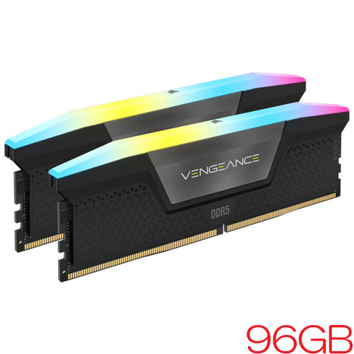 コルセア CMH96GX5M2B6800C40 [VENGEANCE RGB DDR5 PC5-54400 (6800MHz) 48GB 2枚組 CL40-50-50-110 1.40V]