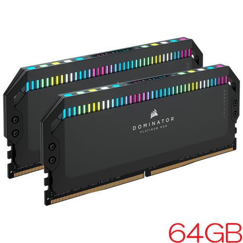 コルセア CMT64GX5M2B6800C40 [DOMINATOR PLATINUM RGB DDR5 PC5-54400(6800MHz) 32GB 2枚組 CL40-50-50-110 1.40V]