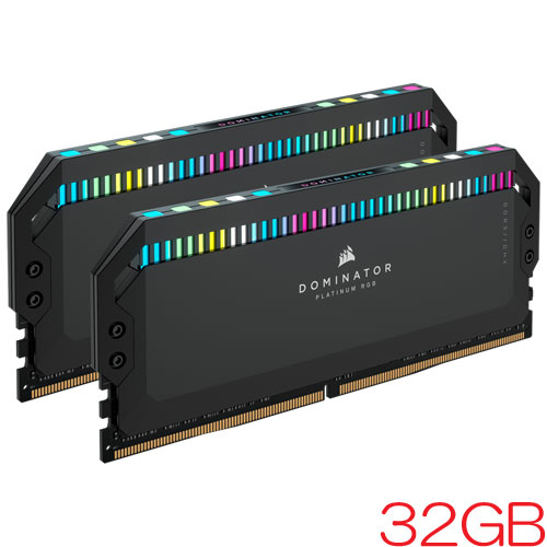 コルセア CMT32GX5M2B6000C30 [DOMINATOR PLATINUM RGB DDR5 PC5-48000 (6000MHz) 16GB 2枚組 CL30-36-36-76 1.40V]