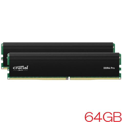 クルーシャル CP2K32G4DFRA32A [64GB Kit (32GBx2) Crucial Pro DDR4 3200 (PC4-25600) CL22-22-22 1.2V UDIMM 288pin]
