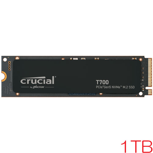 クルーシャル CT1000T700SSD3JP [1TB Crucial T700 SSD M.2(2280) PCIe Gen 5.0 x4 NVMe 2.0 600TBW 国内正規代理店品]