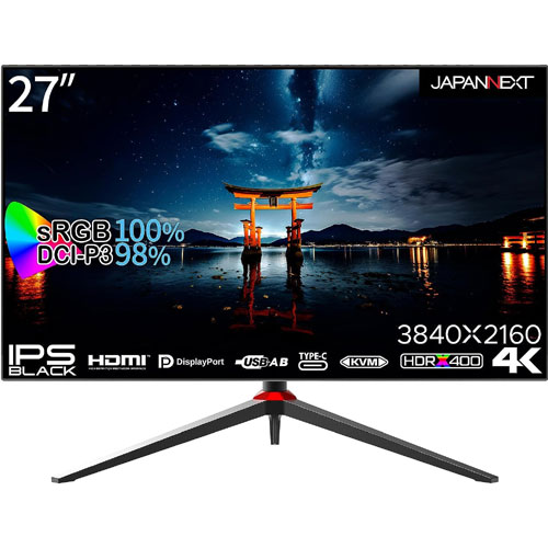 JAPANNEXT JN-27IPSB4FLUHDR-HSP [液晶ディスプレイ/27型/3840×2160/ブラック]