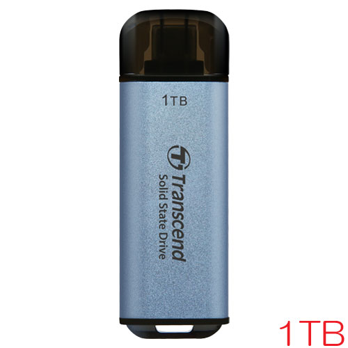 トランセンド TS1TESD300C [1TB スティック型SSD ESD300 USB 3.2 Gen 2 Type-C USB OTG対応 スカイブルー 5年保証]