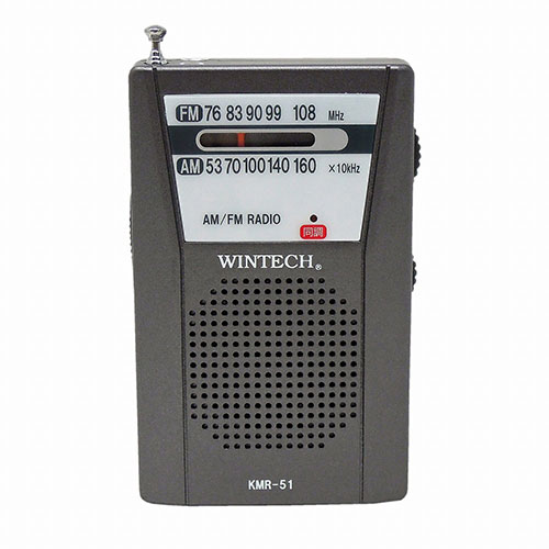 WINTECH AM/FMポータブルラジオ(縦型) KMR-51