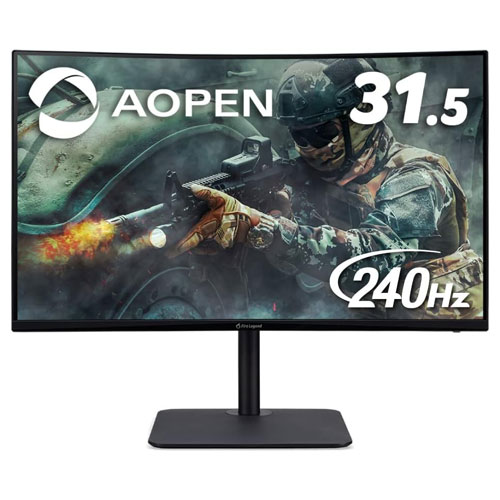 AOpen(エイサー) 32HC5QRZbmiiphx [31.5型ワイド液晶ディスプレイ/1920×1080/DisplayPort、HDMI/VA/非光沢/湾曲(1500R)]