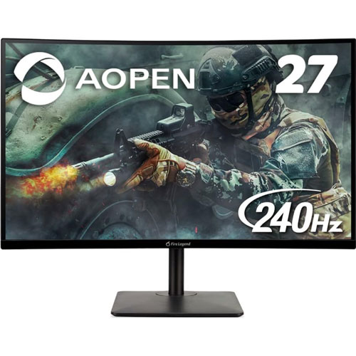 AOpen(エイサー) 27HC5RZbmiiphx [27型ワイド液晶ディスプレイ/1920×1080/DisplayPort、HDMI/VA/非光沢/湾曲(1500R)]