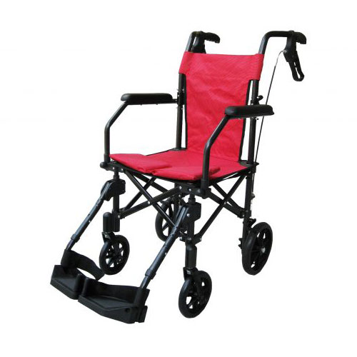 HLP09020-R [ハンディライトプラス レッド 折りたたみ式車椅子 軽量/コンパクト]