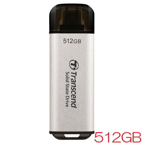 TS512GESD300S [512GB スティック型SSD ESD300 USB 3.2 Gen 2 Type-C USB OTG対応 シルバー 5年保証]