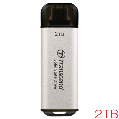 トランセンド TS2TESD300S [2TB スティック型SSD ESD300 USB 3.2 Gen 2 Type-C USB OTG対応 シルバー 5年保証]