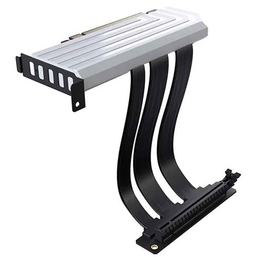 e-TREND｜HYTE PCIE40 4.0 Luxury Riser Cable WHITE [PCIe 4.0 x16