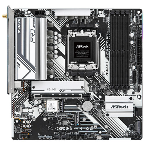 ASRock A620M Pro RS WiFi [マザーボード AMD A620/Socket AM5/DDR5/Wi-Fi 6E/Micro ATX]