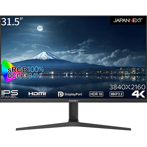 JAPANNEXT JN-IPS315UHDR-HSP [液晶ディスプレイ 31.5型/3840×2160/ブラック]