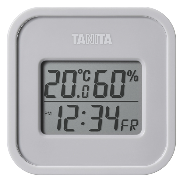 タニタ TT588GY [デジタル温湿度計 ウォームグレー]