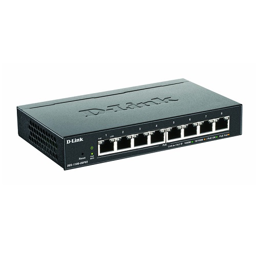 D-Link DGS-1100-08PV2/A4 [DGS-1100-08PV2 L2スイッチ、PoE+、1000T×8]