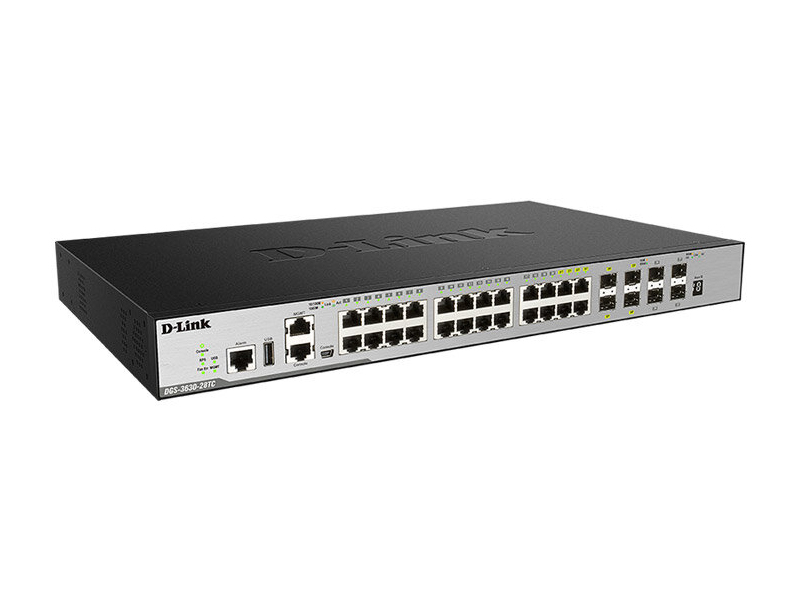 D-Link DGS-3630 DGS-3630-28TCSI/A2 [1000BASE-T×24 スタッカブル Managed L3スイッチ SI]