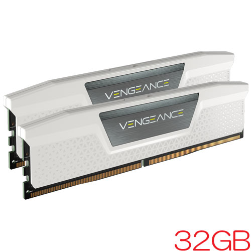 コルセア CMK32GX5M2B5600C40W [VENGEANCE DDR5 PC5-44800 (5600MHz) 16GB 2枚組 CL40-40-40-77 1.25V WHITE]
