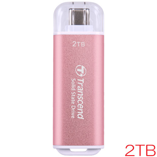TS2TESD300P [2TB スティック型SSD ESD300 USB 3.2 Gen 2 Type-C USB OTG対応 ピンク 5年保証]