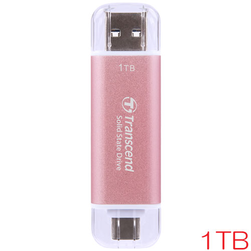 トランセンド TS1TESD310P [1TB スティック型SSD ESD310 USB 3.2 Gen 2 Type-A/Type-C USB OTG対応 ピンク 5年保証]