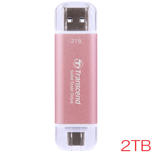 TS2TESD310P [2TB スティック型SSD ESD310 USB 3.2 Gen 2 Type-A/Type-C USB OTG対応 ピンク 5年保証]