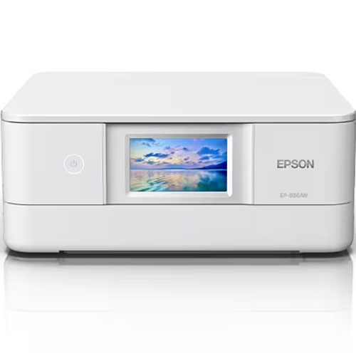 エプソン Colorio EP-886AW [A4カラーIJ複合機/6色/スマホ対応/4.3型W/ホワイト]
