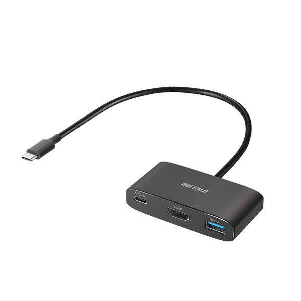 バッファロー（サプライ） BSH3U330C1PBK [USB-C 3.2 Gen1 バスパワー 3ポートハブ PD ブラック]