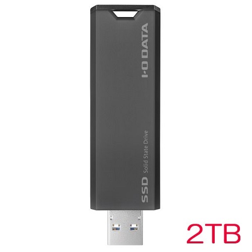 アイ・オー・データ SSPS-US SSPS-US2GR [USB3.2 Gen2 スティックSSD 2TB グレー×ブラック]