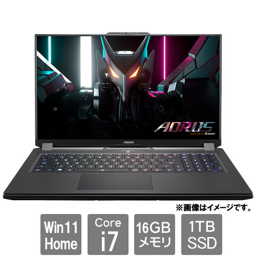 GIGABYTE(ノートPC) AORUS 17H BXF-74JP554SH [AORUS 17H(i7-13700H/16GB/SSD1TB/Win11Home/17.3/FHD/日本語キー)]