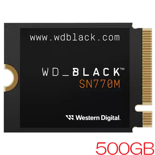 ウエスタンデジタル WDS500G3X0G [WD_BLACK SN770M NVMe SSD（500GB M.2(2230) PCIe Gen4 x4 NVMe 300TBW 5年保証）]