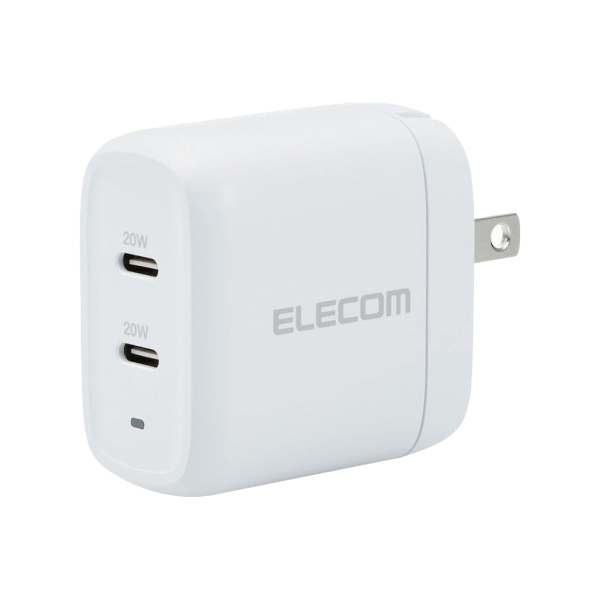 エレコム MPA-ACCP25WH [USB充電器/PD対応/合計40W/USB-C×2/ホワイト]
