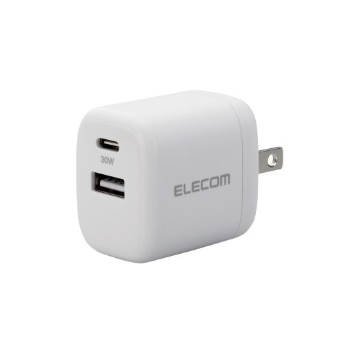 エレコム MPA-ACCP30WH [AC充電器/30W/USB-C1ポート/USB-A1ポート/ホワイト]
