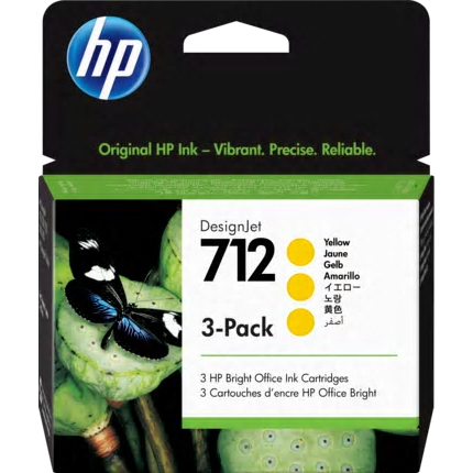 HP 3ED79A [HP712インクカートリッジ イエロー 29ml×3]