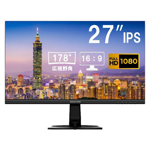 Gigastone GJLM GJLM-27FF2-270 [27型液晶ディスプレイ/1920×1080/D-sub、HDMI/スピーカー：あり/IPSパネル/75Hz]