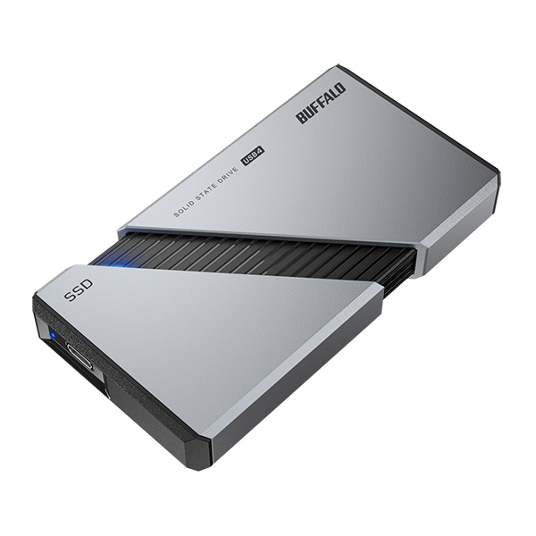 バッファロー SSD-PE1.0U4-SA [PC向け USB4(Gen3x2) ポータブルSSD 1TB シルバー]