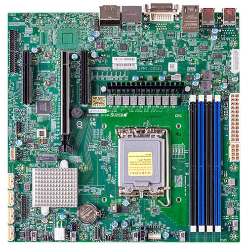 Supermicro MBD-X13SAZ-Q-O [マザーボード X13SAZ-Q (Intel Q670E/LGA1700/4ｘDDR5/2ｘ2.5GbE/Micro-ATX]