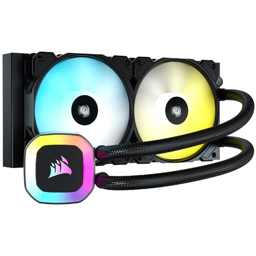 PC用ファン・クーラー CORSAIR H150i ELITE LCD XT iCUE H150i ELITE LCD XT Display Liquid CPU Cooler, White