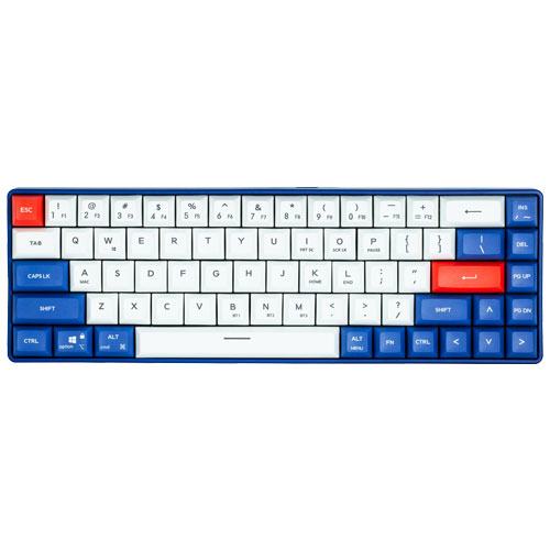 ZALMAN ZM-K610 BLN [65%キーボード Bluetooth・無線・有線接続対応 Gateron Brownスイッチ キースイッチ交換対応]