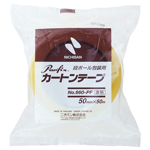 ニチバン 【5個セット】PANFIX カートンテープ 660PF 透明 50×50 NB-660PF-50X5