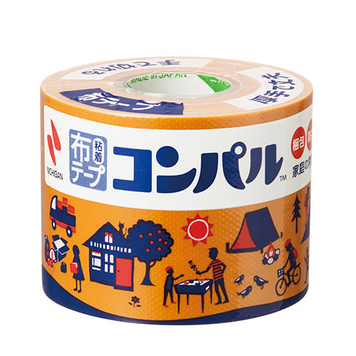 ニチバン 【5個セット】布粘着テープ コンパル 橙 NB-CPN13-50X5