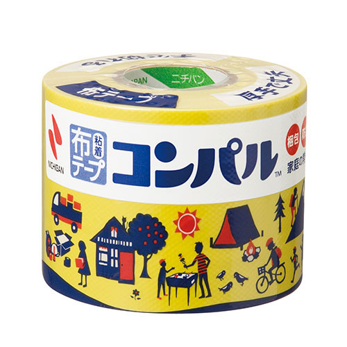 ニチバン 【5個セット】布粘着テープ コンパル 黄 NB-CPN2-50X5