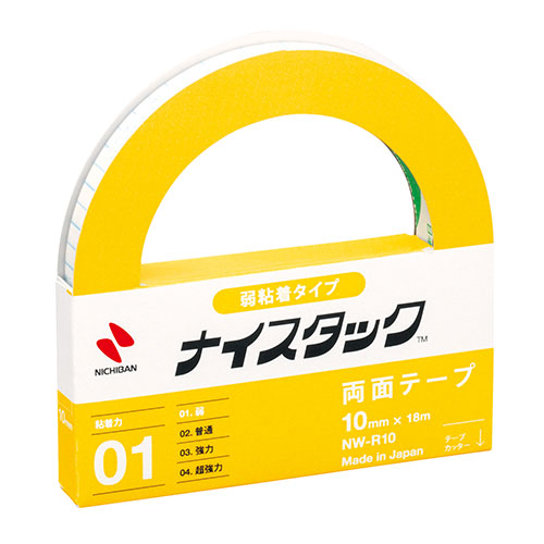 ニチバン 【10個セット】ナイスタック 弱粘着タイプ 10mm×18m NB-NW-R10X10
