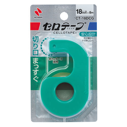ニチバン 【10個セット】小巻セロテ-プカッター付 18mm グリーン NB-CT-18DCGX10