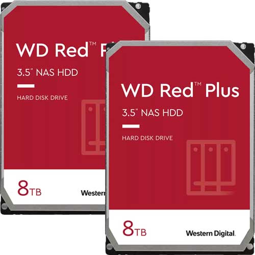 ★お得な2台セット★WD80EFPX [WD Red Plus（8TB 3.5インチ SATA 6G 5640rpm 256MB CMR）]