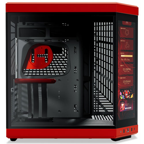 e-TREND｜HYTE Y70 Touch Black/Red [E-ATX PCケース ピラーレス