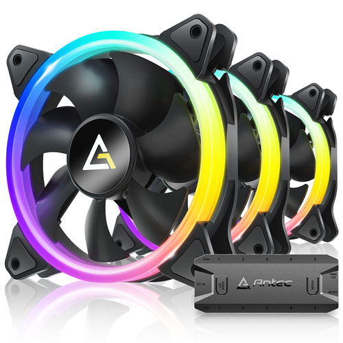 ANTEC Neon 120 ARGB_3PK [120mmケースファン Neon 120 ARGB 3 in 1 Pack ARGBコントローラー付属]