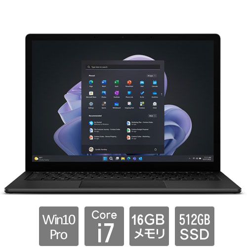 マイクロソフト RIR-00043 [Surface Laptop 5 15インチ (i7-1265U/16GB/SSD512GB/Windows10/15型/ブラック/メタル)]