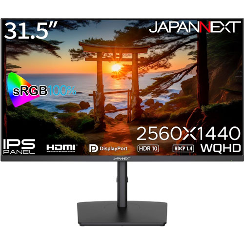 JAPANNEXT JN-IPS315WQHDR-HSP [液晶ディスプレイ 31.5型/2560×1440/ブラック]