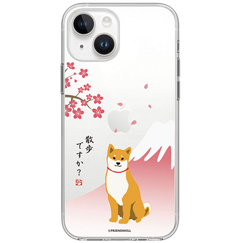 abbi FRIENDS しばたさんソフトクリアケース for iPhone 15 さくら ABF25354i15