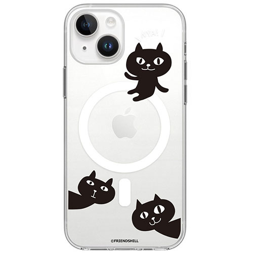 abbi FRIENDS ネコマンジュウMagSafe対応クリアケース for iPhone 15 仲良しトリオ ABF25340i15