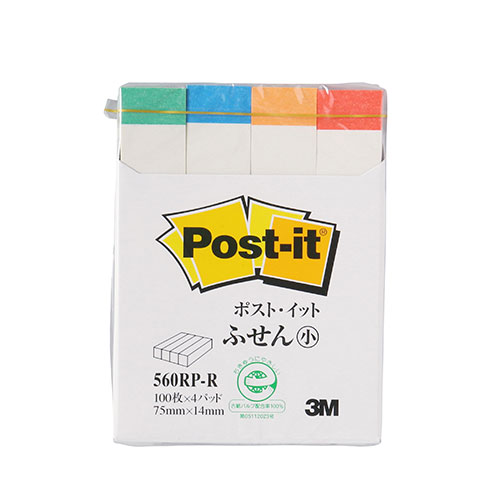 3M 【10個セット】 Post-it ポストイット 再生紙 ふせん小 レインボー 3M-560RP-RX10